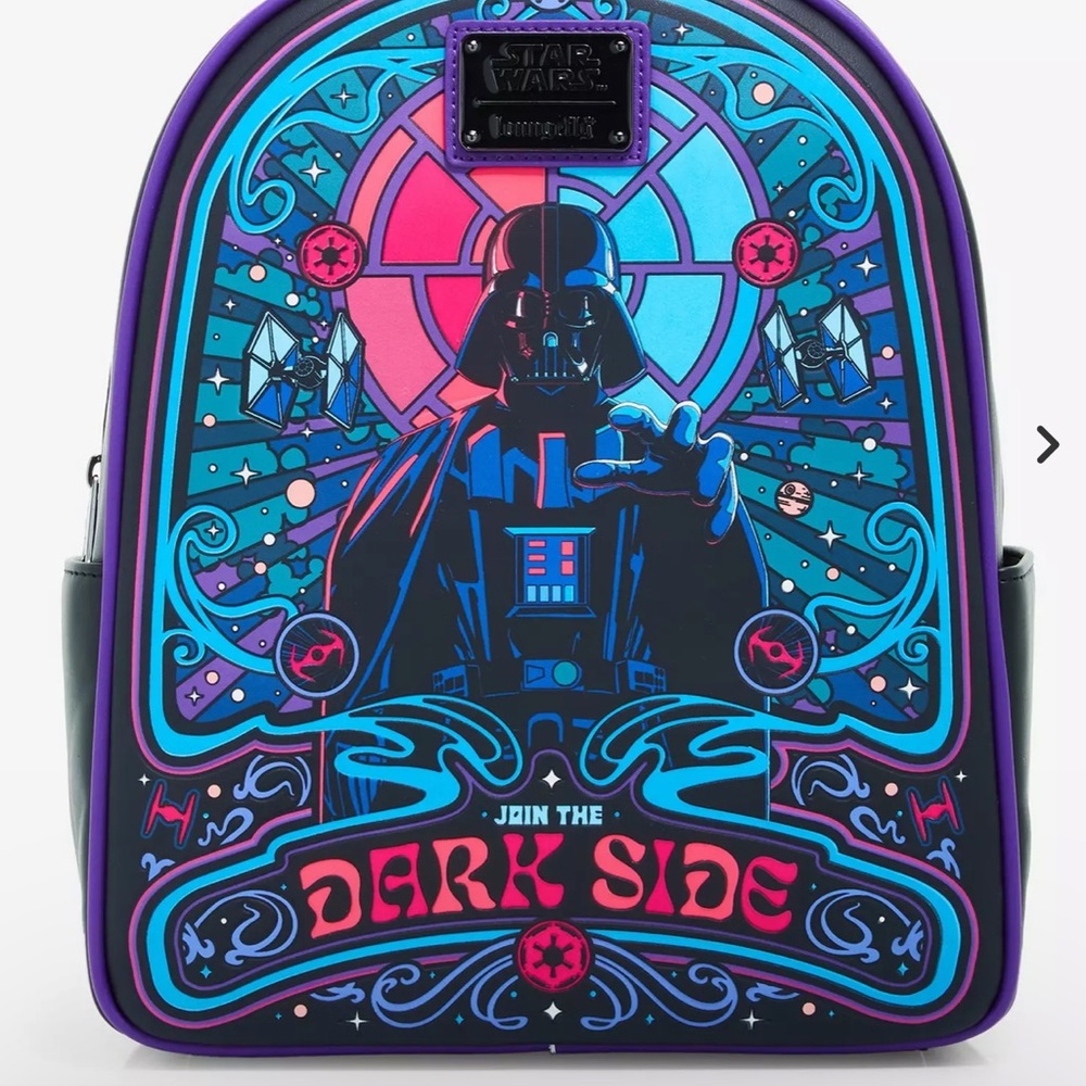 Loungefly Star Wars Darth Vader Colorful Dark Side Portrait Glow-in-the-Dark